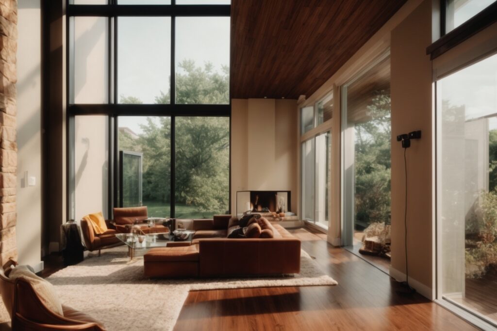 Kansas City home interior with opaque windows for privacy and UV protection