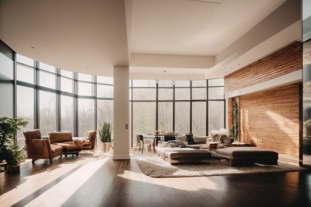 Kansas City home interior with glare-reducing window film