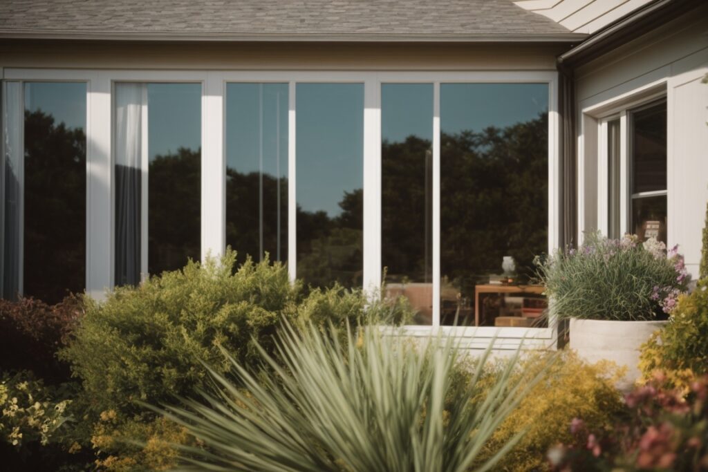 Kansas City home with spectrally selective window film, summer heat reflection