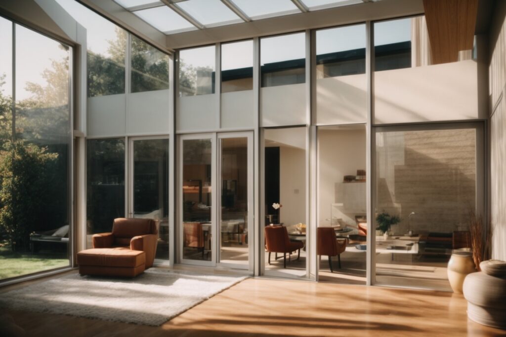 Kansas City home interior with sunlight filtering through window films