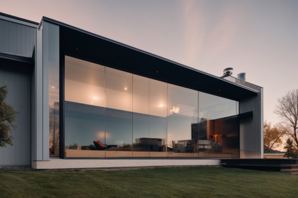 Kansas City home exterior with solar control window films