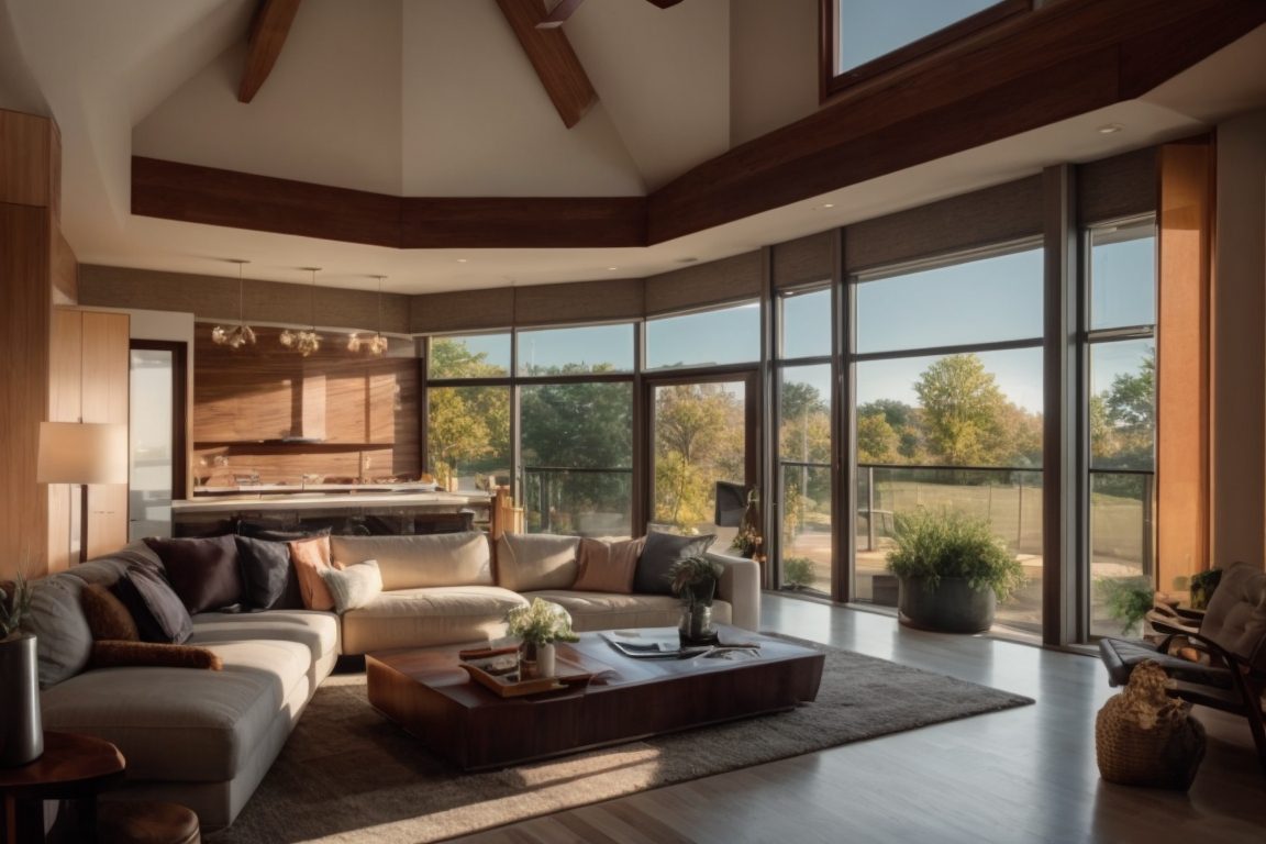 Kansas City home interior with heat control window film