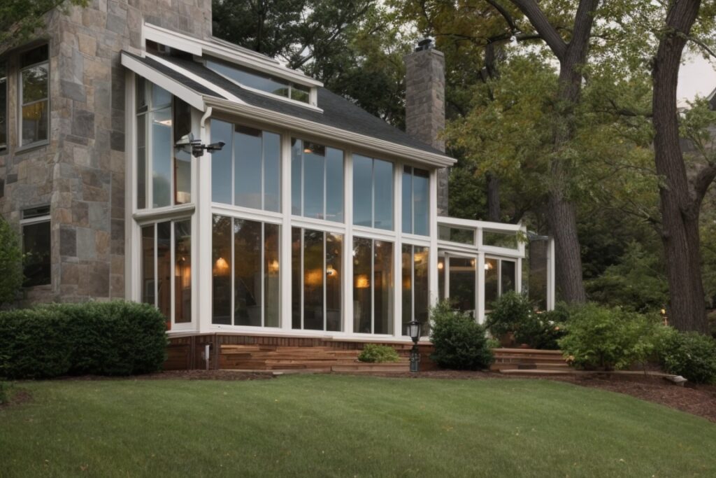 Kansas City home exterior with energy-efficient low-e glass windows