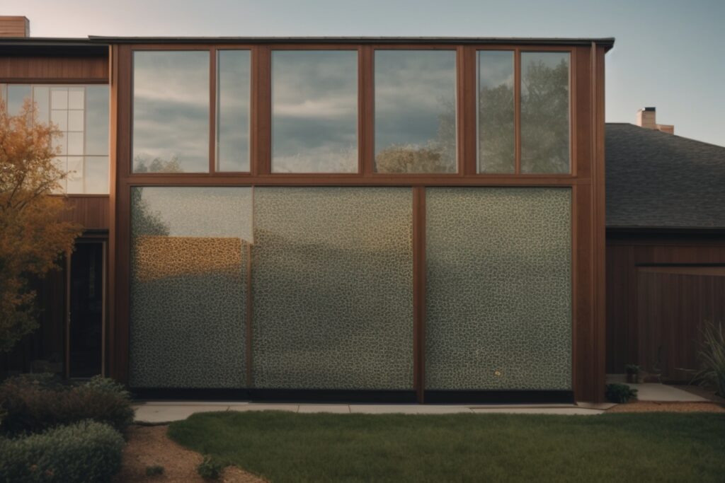 Kansas City home with patterned window film enhancing privacy