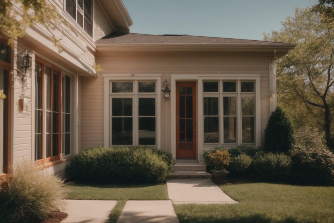 Kansas City home exterior with tinted windows