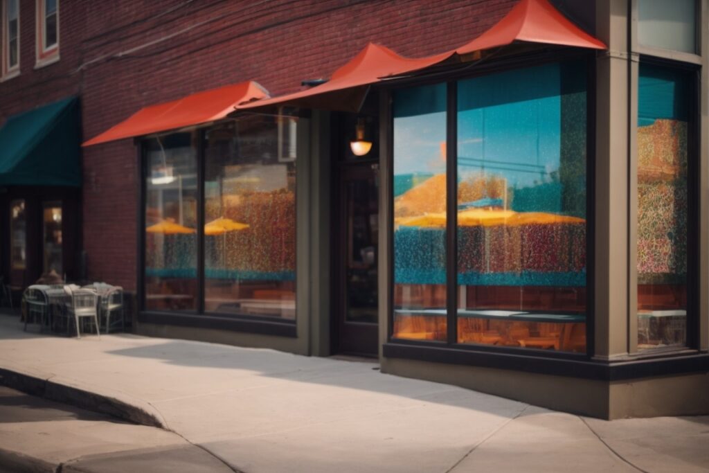 Kansas City cafe with vibrant decorative window films